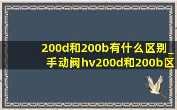 200d和200b有什么区别_手动阀hv200d和200b区别