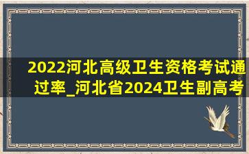 2022河北高级卫生资格考试通过率_河北省2024卫生副高考试报名
