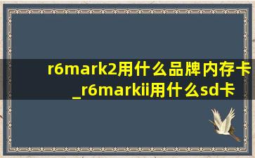 r6mark2用什么品牌内存卡_r6markii用什么sd卡