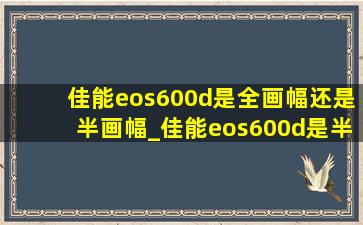 佳能eos600d是全画幅还是半画幅_佳能eos600d是半画幅还是全画幅