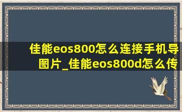 佳能eos800怎么连接手机导图片_佳能eos800d怎么传照片到手机