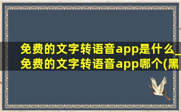 免费的文字转语音app是什么_免费的文字转语音app哪个(黑帽seo引流公司)