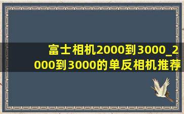 富士相机2000到3000_2000到3000的单反相机推荐