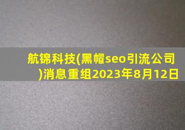 航锦科技(黑帽seo引流公司)消息重组2023年8月12日