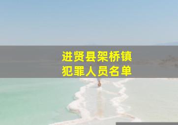 进贤县架桥镇犯罪人员名单